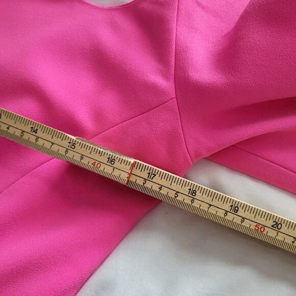 $1400 Monot Off Shoulder Fuchsia Pink Long Sleeve Maxi Dress Sz M - Picture 13 of 16